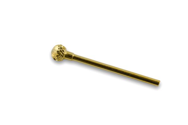 Фреза твердосплавная золотая 1002 (черная насечка)