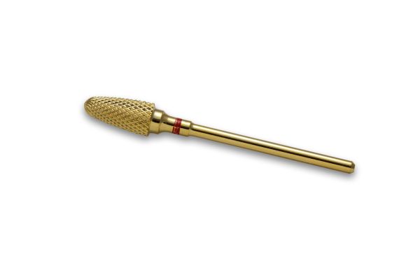 Фреза твердосплавная золотая F Tree Shape (красная насечка)