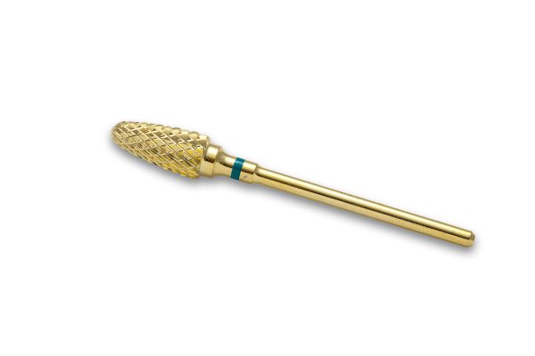 Фреза твердосплавная золотая C Tree Shape (зеленая насечка)