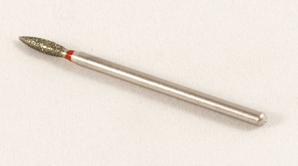 Фреза алмазная Пламя, диаметр-2,6 мм, (красная насечка)