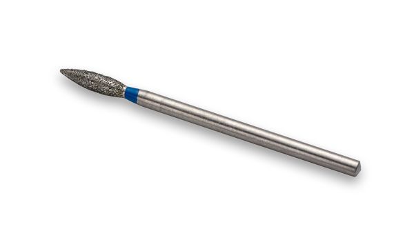 Фреза алмазная Пламя, диаметр-2,8 мм, (синяя насечка)