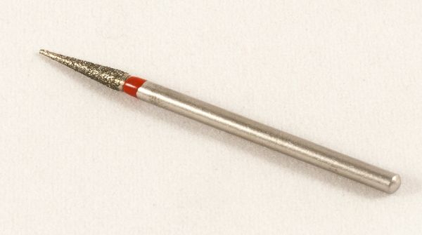 Фреза алмазная Конус, диаметр-2,4 мм, (красная насечка)