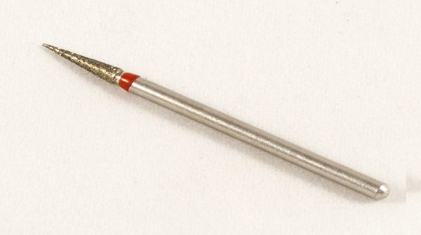 Фреза алмазная Конус, диаметр-2,3 мм, (красная насечка)