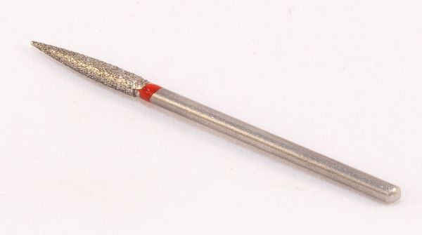 Фреза алмазная Конус, диаметр-2,8 мм, (красная насечка)
