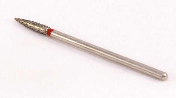Фреза алмазная Конус, диаметр-2,7 мм, (красная насечка)