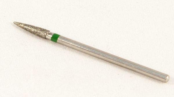 Фреза алмазная Конус, диаметр-2,8 мм, (зеленая насечка)