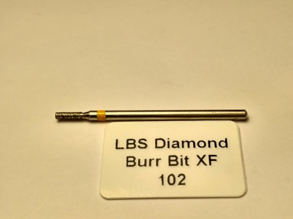 Фреза алмазная Цилиндр, диаметр-1,8 мм, (желтая насечка)