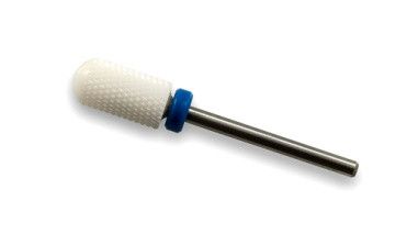 Фреза керамическая   Barrel  Ball M 025  цилиндр закругленный с пластиковым кольцом ( синяя насечка)