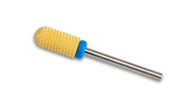 Фреза керамическая   Yellow Barrel  Ball M 029  цилиндр закругленный с пластиковым кольцом ( синяя насечка)