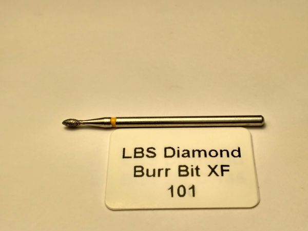 Фреза алмазная Почка,диаметр- 1,9 мм, Н - 3,7 мм,( желтая насечка)