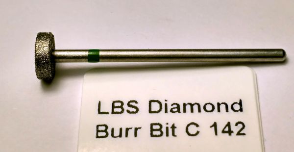 Фреза алмазная Крупная  форма Диск ,диаметр- 8,5 мм, Н - 2,9 мм,( зеленая насечка)