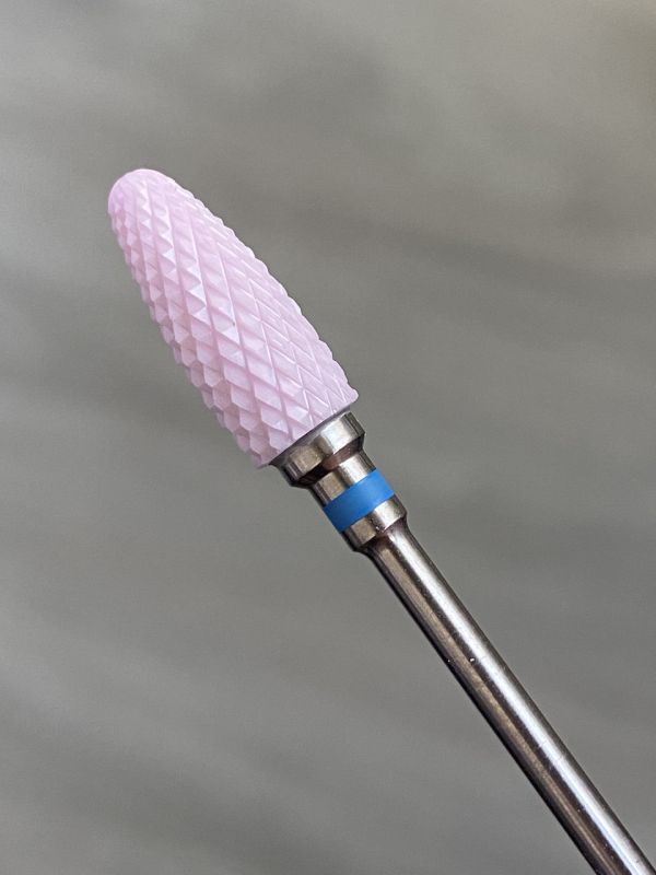 Керамическая фреза  розовая  Pink Flame М  кукуруза( синяя насечка)