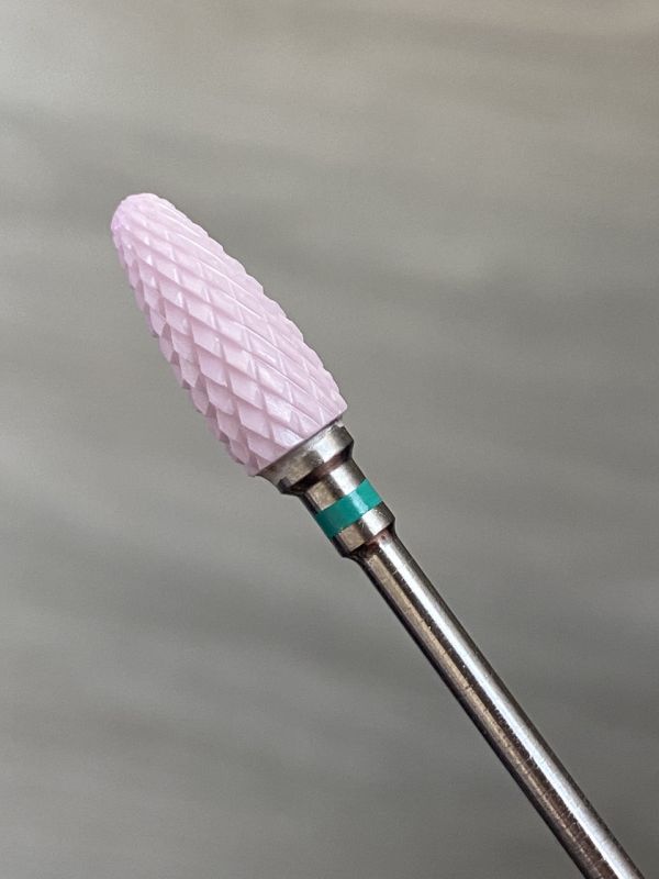 Фреза  розовая керамическая  Pink Flame С  кукуруза( зеленая насечка)