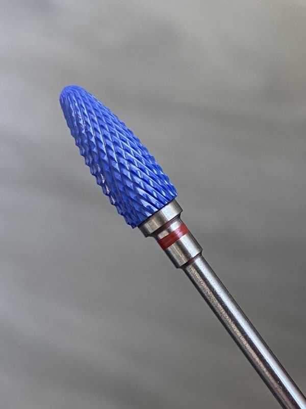 Фреза  синяя керамическая  Blue Flame F  кукуруза( красная насечка)