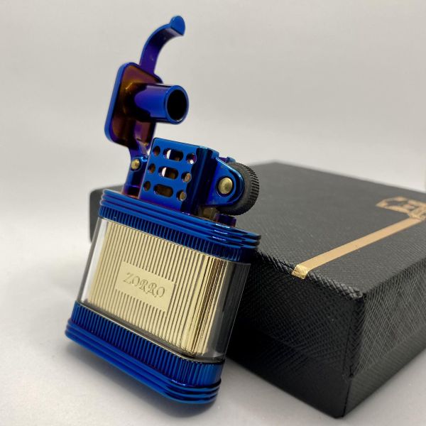 Бензинова запальничка Zorro "Transparent Blue Gold"