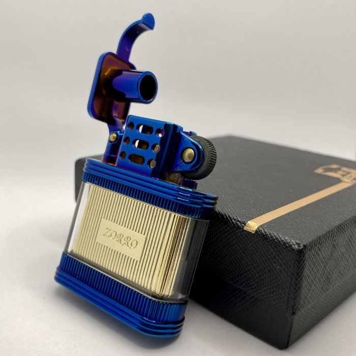 Бензинова запальничка Zorro "Transparent Blue Gold"