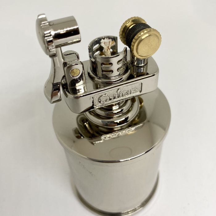 Настільна бензинова запальничка  Chief срібляста