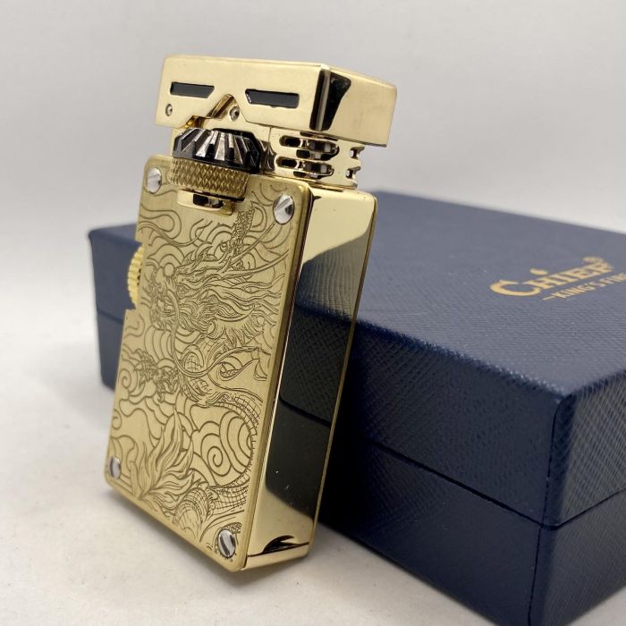 Запальничка бензинова Chief модель Золотий Дракон