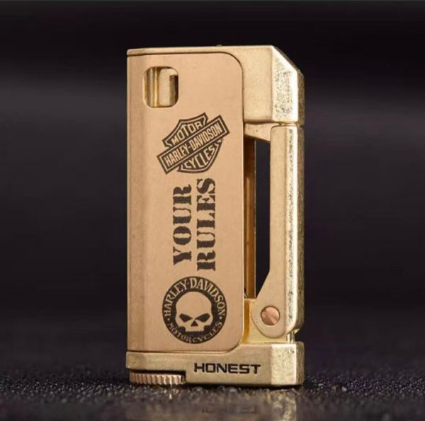 Запальничка HONEST бензинова Harley Davidson колір Gold