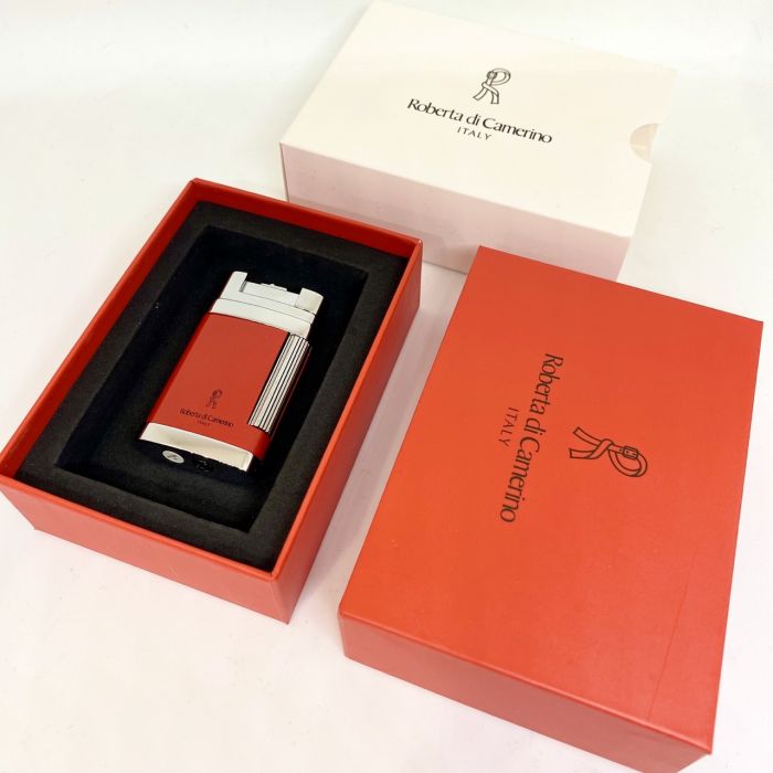 Елегантна газова запальничка Roberta di Camerino (Italy) — Red & Chrome