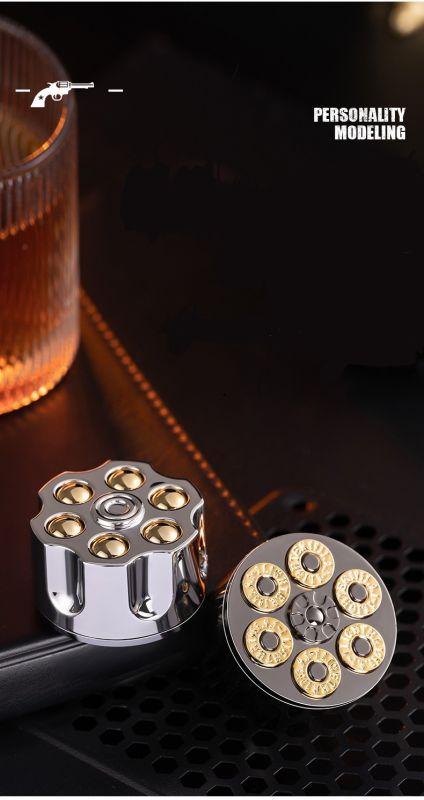 Газова запальничка Koji "Барабан Револьвера" колір Silver