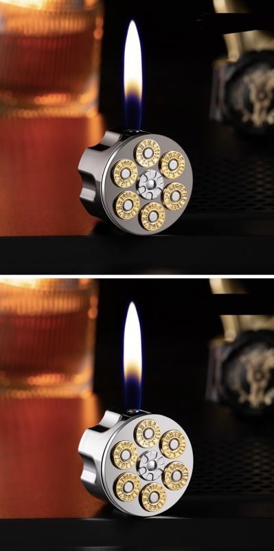 Газова запальничка Koji "Барабан Револьвера" колір Silver