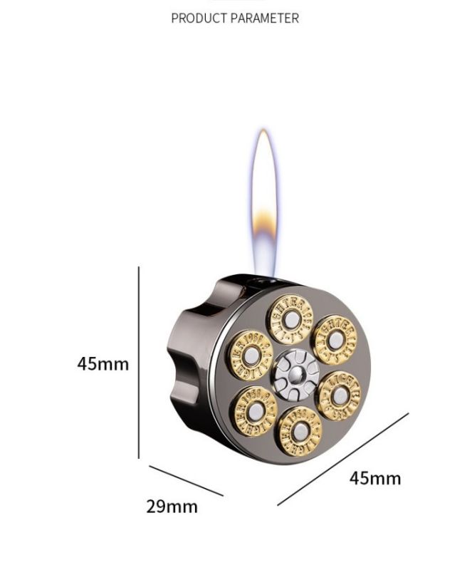 Газова запальничка Koji "Барабан Револьвера" колір Графіт
