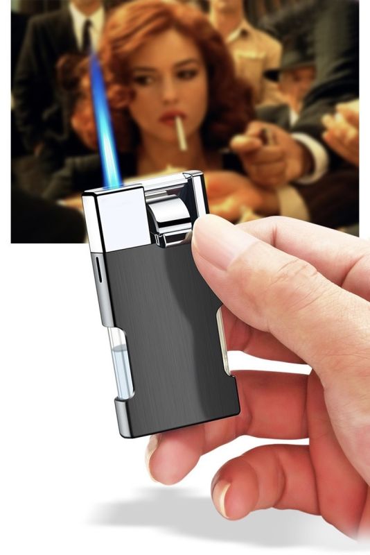 Турбо-запальничка Premium Gradient матово-чорного кольору