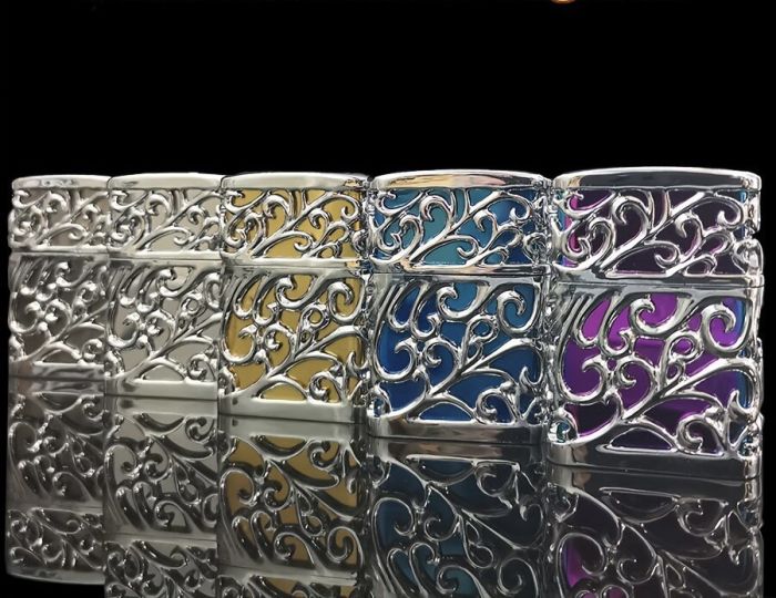 Бензинова запальничка Zorro «Ajour" Silver & Gold (Ажурне срібло та золото)
