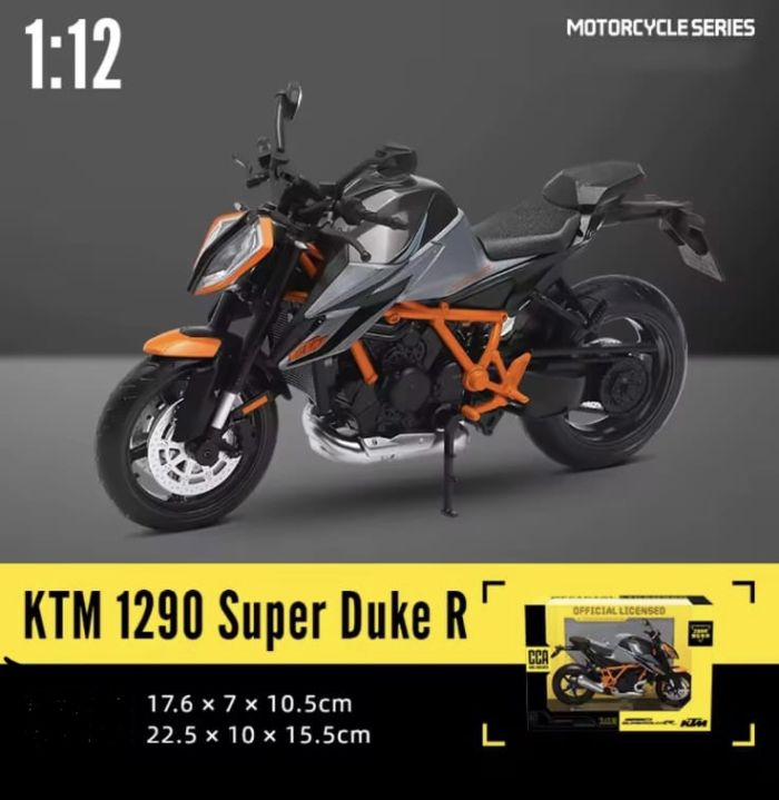 Масштабна модель мотоцикла KTM 1290 Super Duke R (1:12) помаранчеві вставки