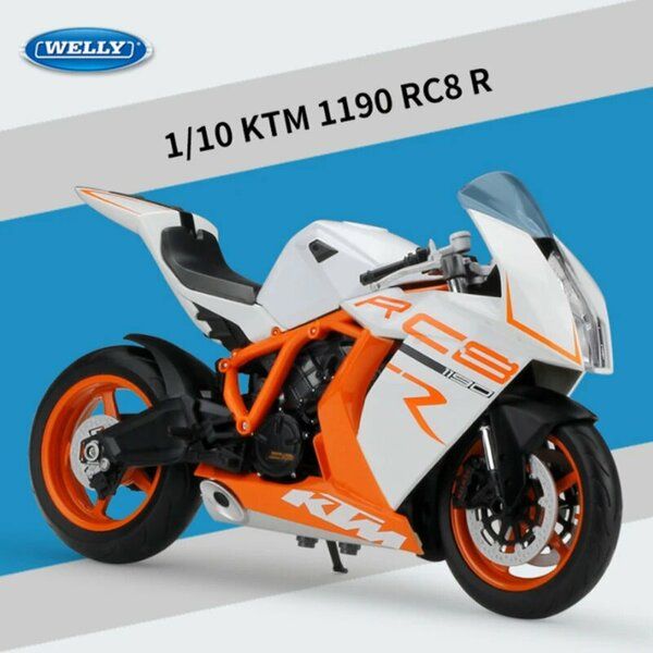 Колекційна модель мотоцикла KTM 1190 RC8 R (Welly, 1:10)