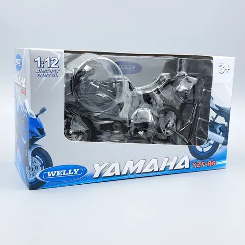 Колекційна модель мотоцикла Yamaha YZF-R6 (1:12) колір чорний від Welly