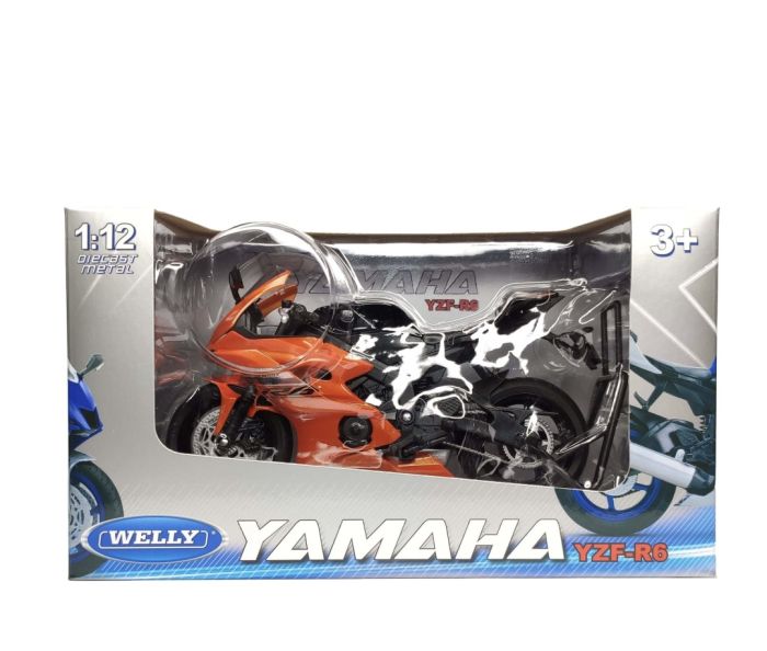 Колекційна модель мотоцикла Yamaha YZF-R6 (Scale 1:12) — Помаранчевий металік
