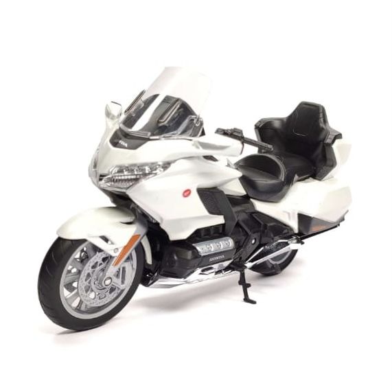 Колекційна модель мотоцикла Honda Gold Wing — Масштаб 1:12 (Welly) колір білий