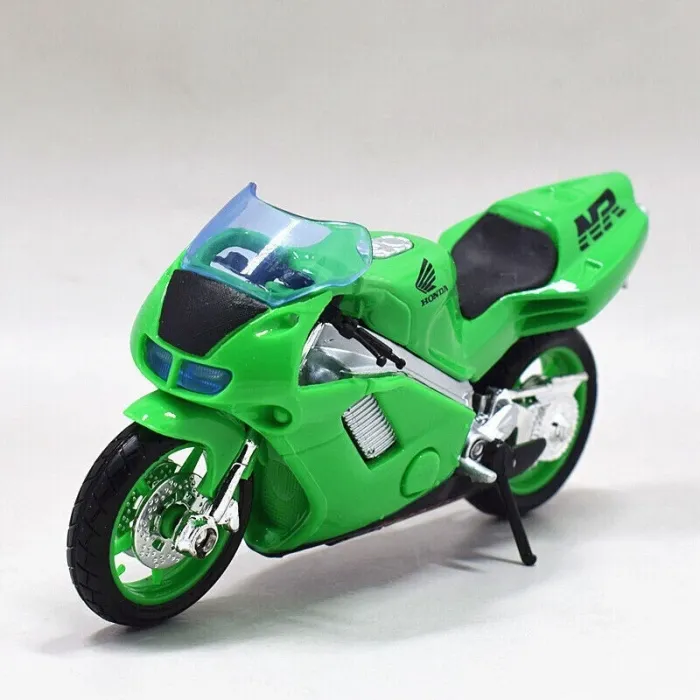 Колекційна модель мотоцикла Honda NR (Scale 1:18) від Maisto неоново зелений