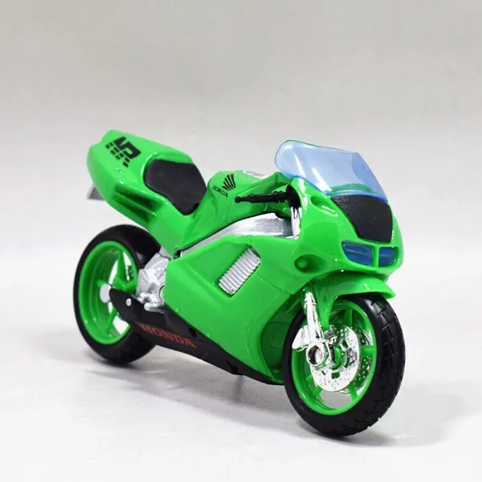 Колекційна модель мотоцикла Honda NR (Scale 1:18) від Maisto неоново зелений