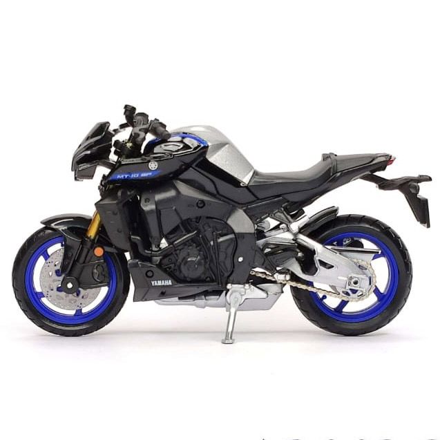 Колекційна модель мотоцикла 2023 Yamaha MT-10 SP (Maisto, 1:18) колір Фірмовий темно-синій з металіком та золотистими елементами