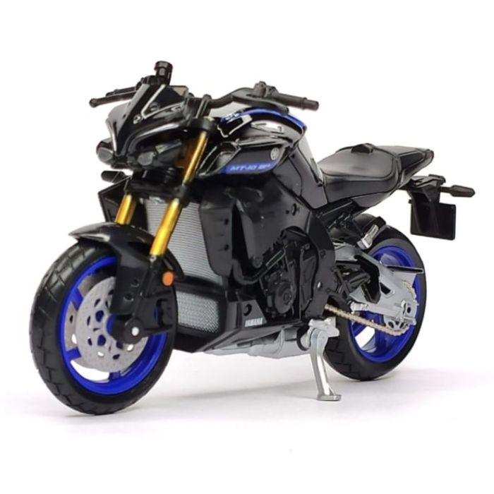 Колекційна модель мотоцикла 2023 Yamaha MT-10 SP (Maisto, 1:18) колір Фірмовий темно-синій з металіком та золотистими елементами