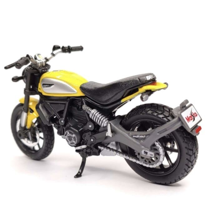 Колекційна модель мотоцикла Ducati Scrambler Icon (Maisto, 1:18) яскраво-жовтий