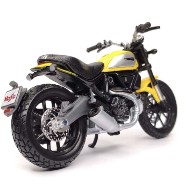 Колекційна модель мотоцикла Ducati Scrambler Icon (Maisto, 1:18) яскраво-жовтий