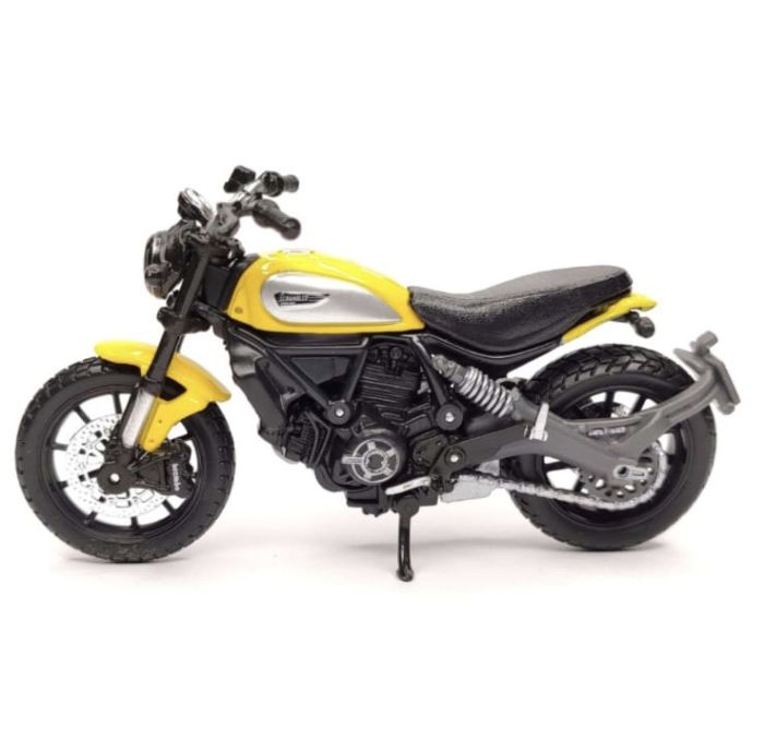 Колекційна модель мотоцикла Ducati Scrambler Icon (Maisto, 1:18) яскраво-жовтий