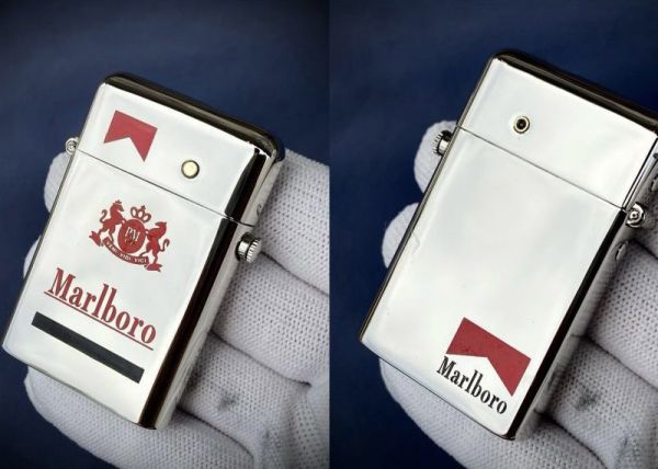 Напівавтоматична бензинова запальничка Zorro «Marlboro Edition» Срібляста