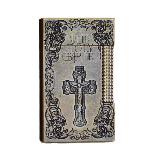  Колекційна газова запальничка Stelton "Holy Bible" (Antique Brass) Біблія