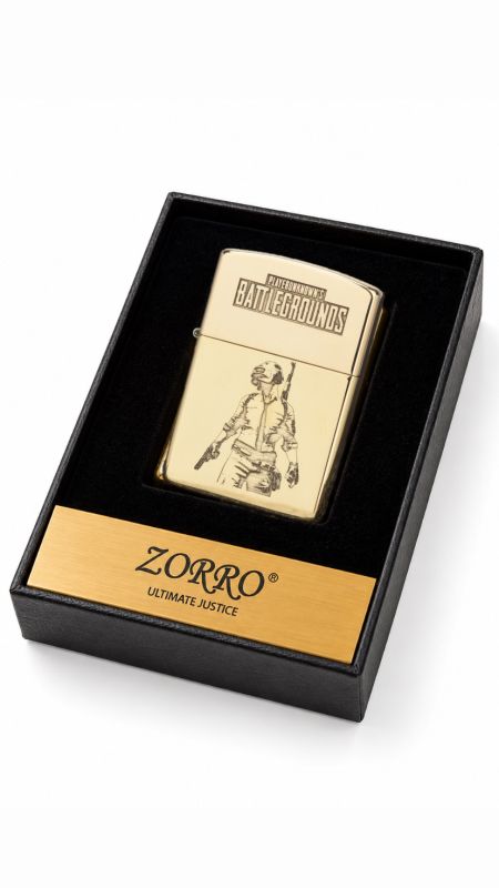 Бензинова латунна запальничка Zorro «PUBG: PlayerUnknown's Battlegrounds»(подарунок для фанатів культової гри)
