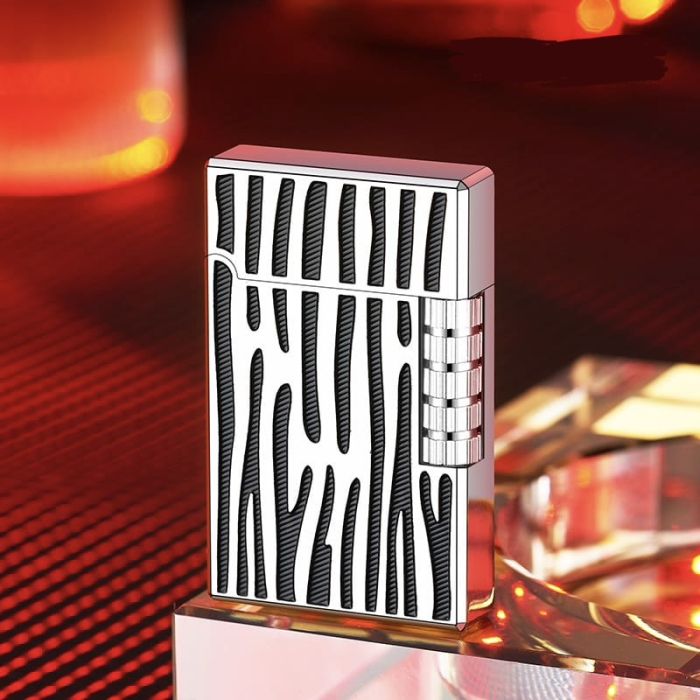 Елегантна газова запальничка Classic Lighter з фірмовим кліком (Black/Silver)