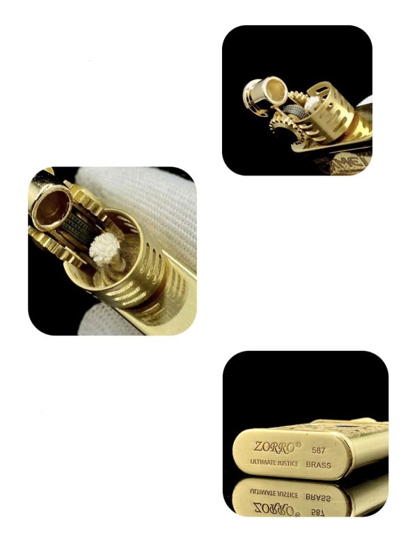 Бензинова запальничка ZORRO 587 Brass "Пазл"