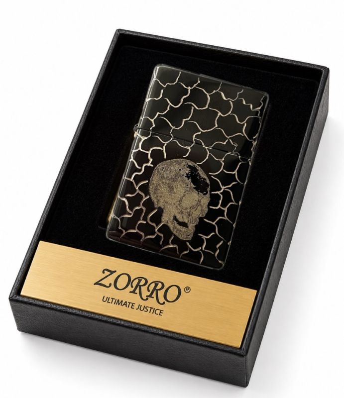 Бензинова запальничка Zorro «Череп» у фірмовій подарунковій коробці