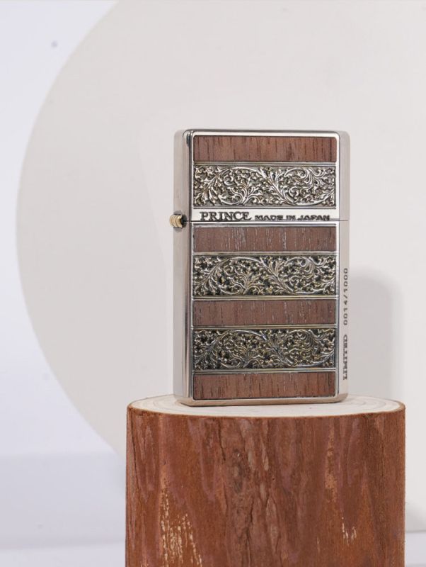 Бензинова запальничка Prince — Limited Edition (Japan) Silver