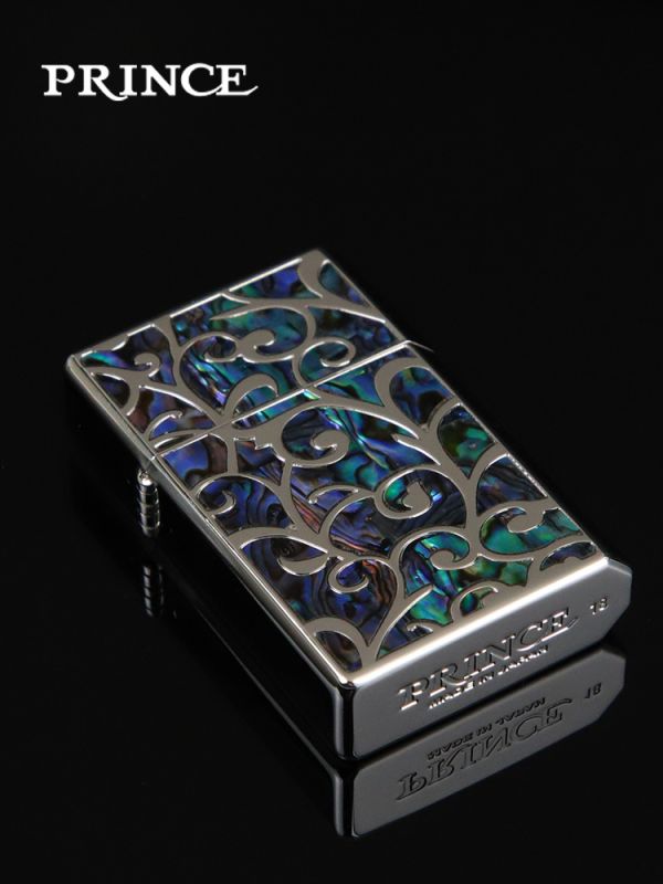 Бензинова запальничка Prince (Made in Japan) — Серія "Abalone Shell"