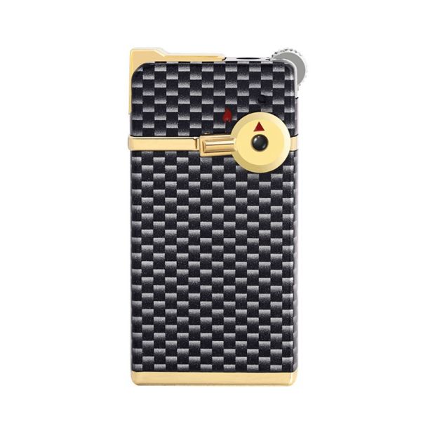 Газова   Запальничка JOBON - Подвійне Запалювання (Кремній + П'єзо) колір чорний  карбон